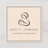 Borstvoeding Consultant: borstvoeding Zwart Lijst Vierkante Visitekaartje (Voorkant)