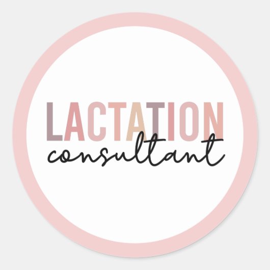 Borstvoeding Consultant IBCLC Ronde Sticker (Voorkant)