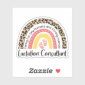 Borstvoeding Consultant Leopard Rainbow Borstvoedi Sticker (Vel)