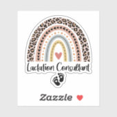 Borstvoeding Consultant Leopard Rainbow Borstvoedi Sticker (Vel)