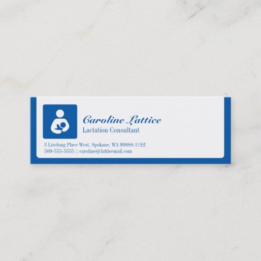 Borstvoeding Consultant Mini Visitekaartje (Voorkant)