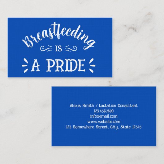 Borstvoeding Consultant Premium Visitekaartje (Voorkant / Achterkant)