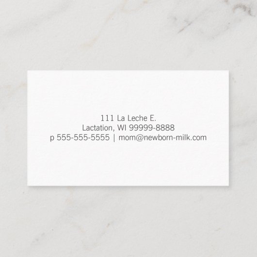 Borstvoeding Consultant Visitekaartje (Achterkant)