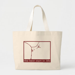 Borstvoeding - de beste start in het leven grote tote bag