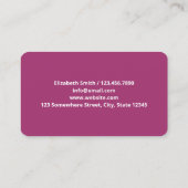 Borstvoeding en borstvoeding visitekaartje (Achterkant)