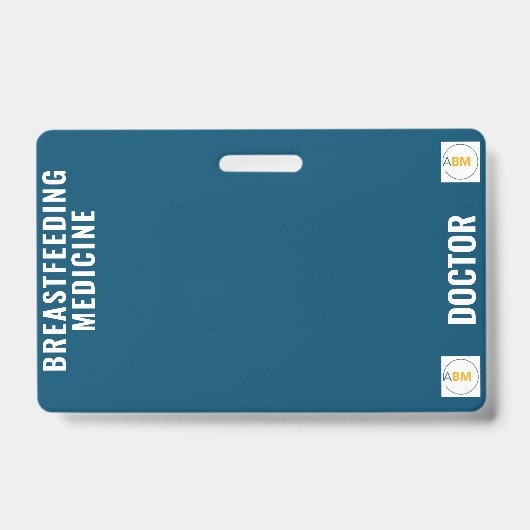 Borstvoeding en lactatie Geneeskunde Badge Kaart (Front)