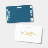 Borstvoeding en lactatie Geneeskunde Badge Kaart (Front & Back)