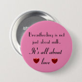 Borstvoeding gaat over liefde ronde button 7,6 cm (Voorkant /achterkant)
