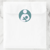 Borstvoeding Icon Blauwgroen Ronde Sticker (Tas)
