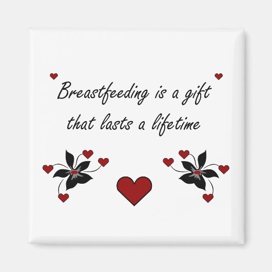 Borstvoeding is een cadeau magneet (Voorkant)