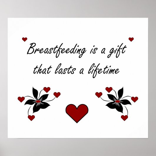 Borstvoeding is een cadeau poster (Voorkant)