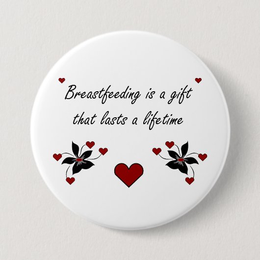 Borstvoeding is een cadeau ronde button 7,6 cm (Voorkant)