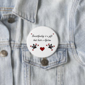 Borstvoeding is een cadeau ronde button 7,6 cm (In situ)