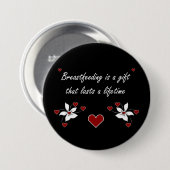 Borstvoeding is een cadeau ronde button 7,6 cm (Voorkant /achterkant)