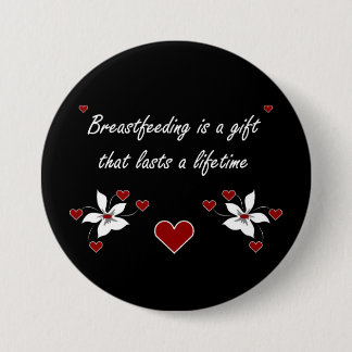Borstvoeding is een cadeau ronde button 7,6 cm