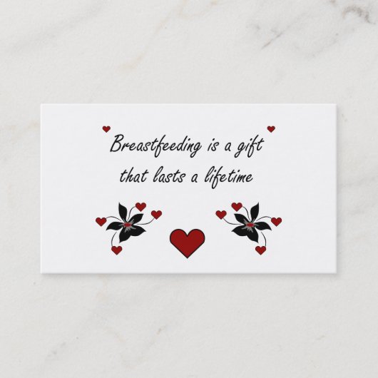 Borstvoeding is een cadeau visitekaartje (Voorkant)