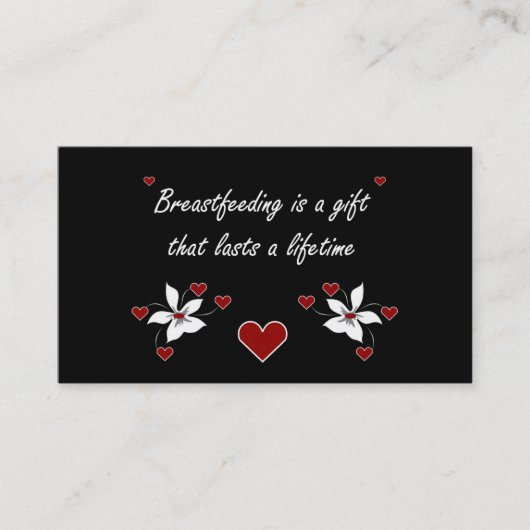 Borstvoeding is een Gift-2 Visitekaartje (Voorkant)