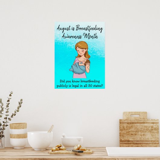 Borstvoeding is een prachtig Poster (Keuken)