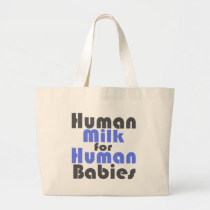 Borstvoeding is het beste voor baby! grote tote bag