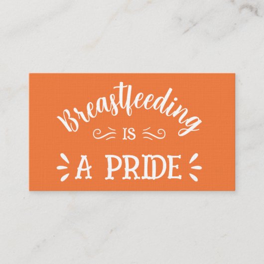 Borstvoeding Lactatie Visitekaartje (Voorkant)