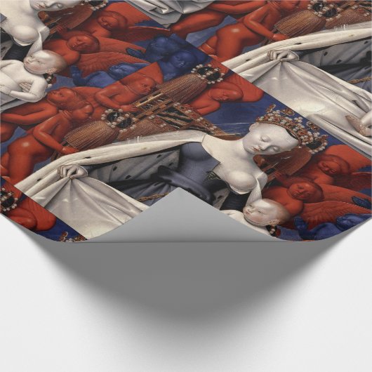 BORSTVOEDING MADONNA EN KIND MET ENGELEN CADEAUPAPIER (Hoek)