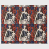 BORSTVOEDING MADONNA EN KIND MET ENGELEN CADEAUPAPIER (Vlak)