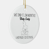 Borstvoeding mijlpaal cadeau voor moeder borstvoed keramisch ornament (Rechts)