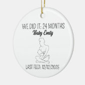Borstvoeding mijlpaal cadeau voor moeder borstvoed keramisch ornament (Links)