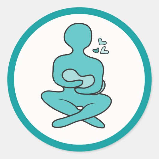 Borstvoeding Moeder & Baby Ronde Sticker (Voorkant)