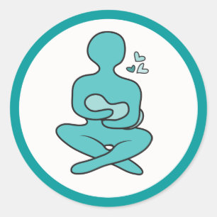 Borstvoeding Moeder en Baby Ronde Sticker