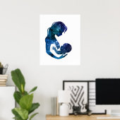 Borstvoeding Moeder en kind Poster (Thuiskantoor)