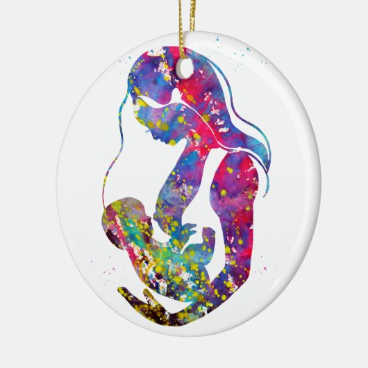 Borstvoeding moeder keramisch ornament (Links)