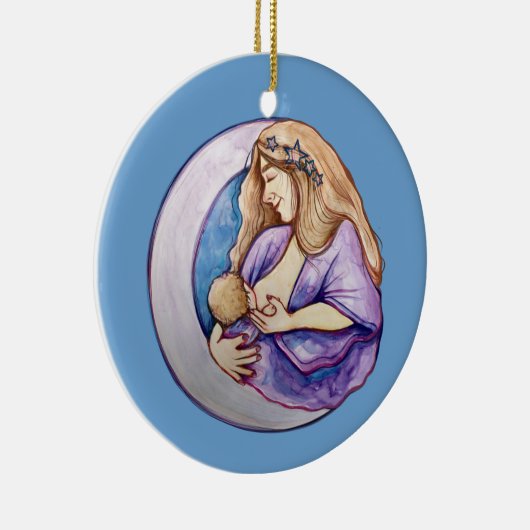 Borstvoeding Moeder Pasgeboren baby Borstvoeding Keramisch Ornament (Rechts)