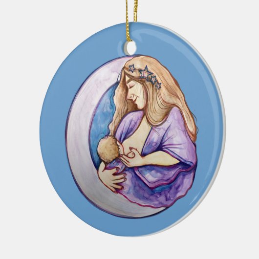 Borstvoeding Moeder Pasgeboren baby Borstvoeding Keramisch Ornament (Links)