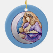Borstvoeding Moeder Pasgeboren baby Borstvoeding Keramisch Ornament (Achterkant)