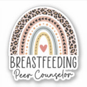 Borstvoeding Peer Counselor Rainbow Borstvoeding Sticker (Voorkant)
