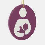 Borstvoeding Pictogram - Mauve Keramisch Ornament (Rechts)