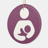 Borstvoeding Pictogram - Mauve Keramisch Ornament (Links)
