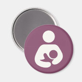 Borstvoeding Pictogram - Mauve Magneet (Voorkant / Achterkant)