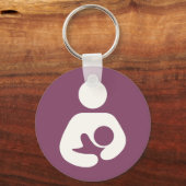Borstvoeding Pictogram - Mauve Sleutelhanger (Voorkant)