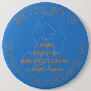 borstvoeding steenbrons ronde button 6,0 cm