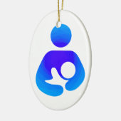 Borstvoeding/verpleegpictogram Keramisch Ornament (Links)