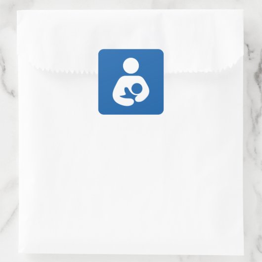 Borstvoeding/verpleegpictogram Vierkante Sticker (Tas)