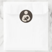 Borstvoeding/verpleegsymbool Brown Ronde Sticker (Tas)