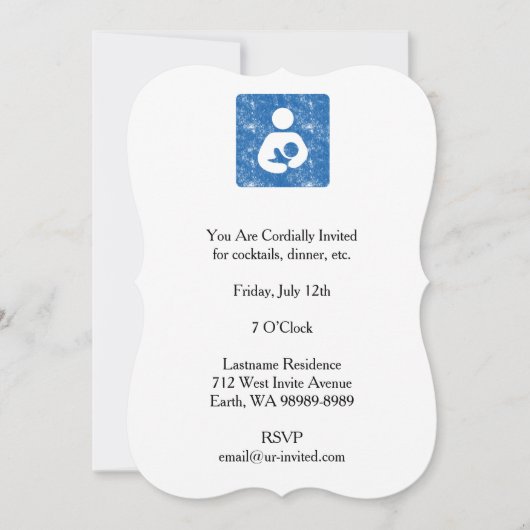 Borstvoedingspictogram Letterdruk stijl textuur Kaart (Voorkant)