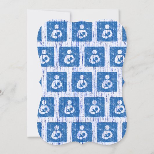 Borstvoedingspictogram Letterdruk stijl textuur Kaart (Achterkant)