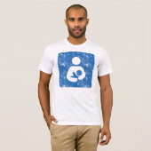 Borstvoedingspictogram Letterdruk stijl textuur T-shirt (Voorkant volledig)