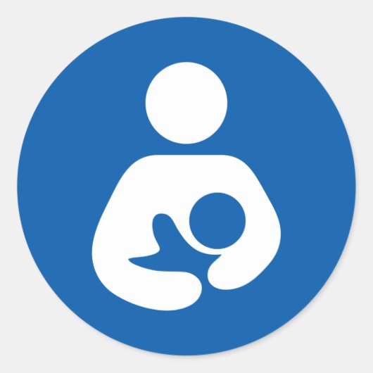 Borstvoedingspictogram Ronde Sticker (Voorkant)
