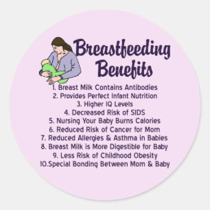Borstvoedingsuitkeringen Belangrijkste 10 redenen  Ronde Sticker