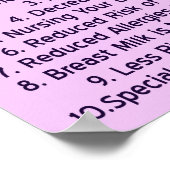 Borstvoedingsuitkeringen Bovenste 10 Lijst voor ve Poster (Hoek)